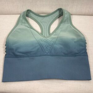 PINK Victoria's Secret Ombre Racerback Sports Bra - Mint to Teal